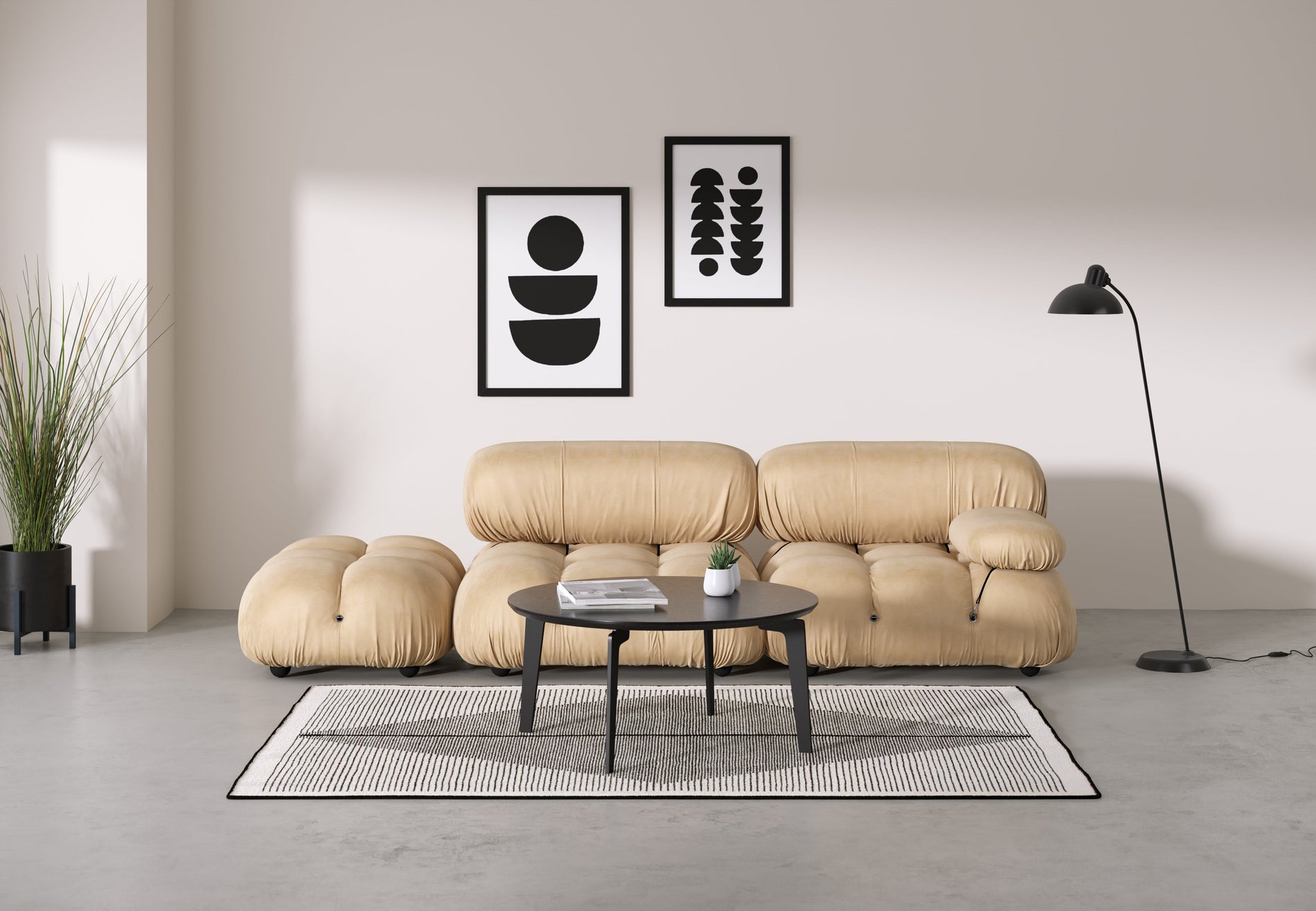 Bellini SofaEcru Velvet