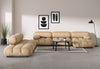 Bellini Large Sectional - Ecru Velvet - Image 8