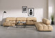 Bellini Large Sectional - Ecru Velvet - Image 8