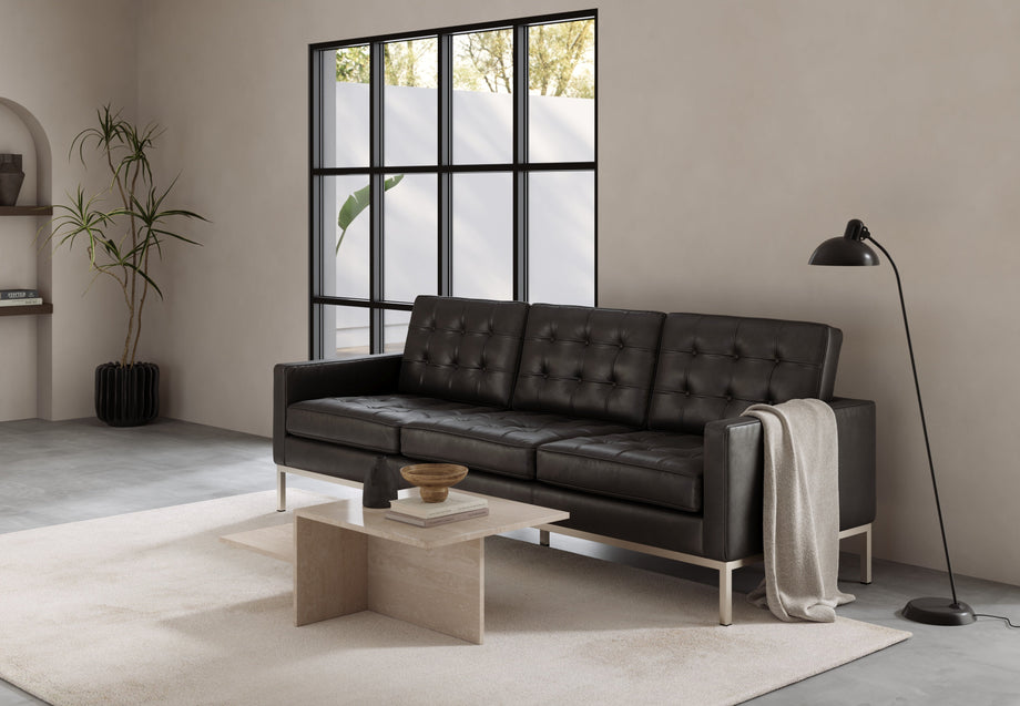 FlorenceMidnight Black Premium Leather