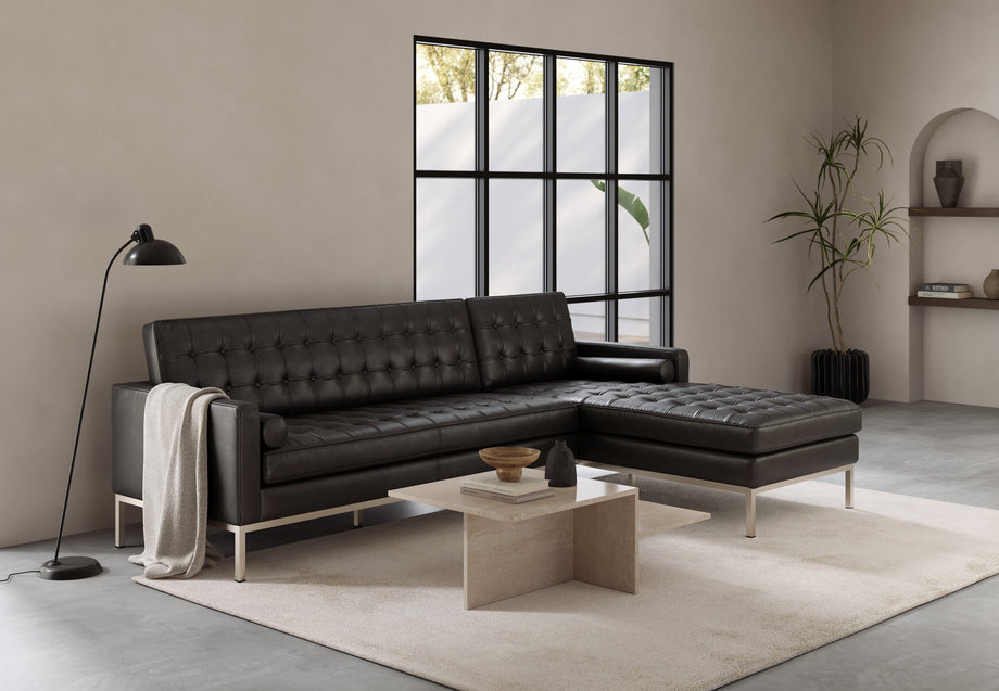 FlorenceMidnight Black Premium Leather