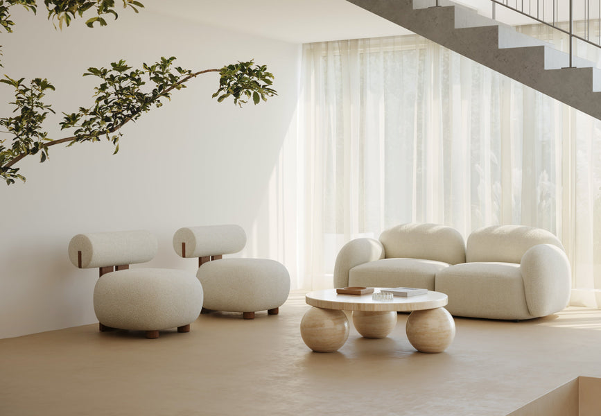 GigiGigi - Gigi Two Seater Sofa, White Boucle