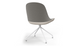 Bloom Scandinavian Inspired Office Chair by Quell Design – a modern Scandinavian-style chair with a contoured seat in linen velvet and eco-friendly synthetic leather, supported by Eiffel-style powder-coated aluminium legs. Elegant, ergonomic, and ideal for workspaces or leisure areas, embracing timeless simplicity and sustainable design.