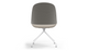 Bloom Scandinavian Inspired Office Chair by Quell Design – a modern Scandinavian-style chair with a contoured seat in linen velvet and eco-friendly synthetic leather, supported by Eiffel-style powder-coated aluminium legs. Elegant, ergonomic, and ideal for workspaces or leisure areas, embracing timeless simplicity and sustainable design.