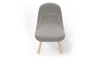 Bloom Beech Wood Office Chair by Quell Design – a modern Scandinavian-style chair with a smooth contoured seat upholstered in linen velvet and eco-friendly synthetic leather detailing. Featuring natural beech wood legs that provide strength and stability, this elegant and ergonomic chair combines minimalist design with lasting comfort. Perfect for collaborative workspaces, dining areas, and contemporary interiors seeking timeless simplicity and sustainability.