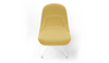 Bloom Scandinavian Inspired Office Chair by Quell Design – a modern Scandinavian-style chair with a contoured seat in linen velvet and eco-friendly synthetic leather, supported by Eiffel-style powder-coated aluminium legs. Elegant, ergonomic, and ideal for workspaces or leisure areas, embracing timeless simplicity and sustainable design.