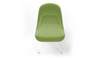 Bloom Scandinavian Inspired Office Chair by Quell Design – a modern Scandinavian-style chair with a contoured seat in linen velvet and eco-friendly synthetic leather, supported by Eiffel-style powder-coated aluminium legs. Elegant, ergonomic, and ideal for workspaces or leisure areas, embracing timeless simplicity and sustainable design.