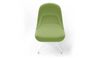 Bloom Scandinavian Inspired Office Chair by Quell Design – a modern Scandinavian-style chair with a contoured seat in linen velvet and eco-friendly synthetic leather, supported by Eiffel-style powder-coated aluminium legs. Elegant, ergonomic, and ideal for workspaces or leisure areas, embracing timeless simplicity and sustainable design.