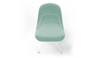 Bloom Scandinavian Inspired Office Chair by Quell Design – a modern Scandinavian-style chair with a contoured seat in linen velvet and eco-friendly synthetic leather, supported by Eiffel-style powder-coated aluminium legs. Elegant, ergonomic, and ideal for workspaces or leisure areas, embracing timeless simplicity and sustainable design.