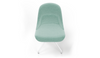 Bloom Scandinavian Inspired Office Chair by Quell Design – a modern Scandinavian-style chair with a contoured seat in linen velvet and eco-friendly synthetic leather, supported by Eiffel-style powder-coated aluminium legs. Elegant, ergonomic, and ideal for workspaces or leisure areas, embracing timeless simplicity and sustainable design.