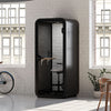 Quell Acoustic Soundproof pod in charcoal, modern office room and workspace