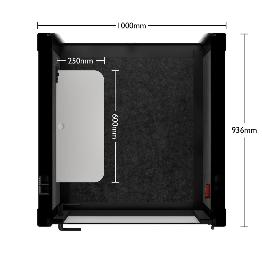 Office Pod Quell+ AcousticCharcoal / No Furniture / Dark Grey