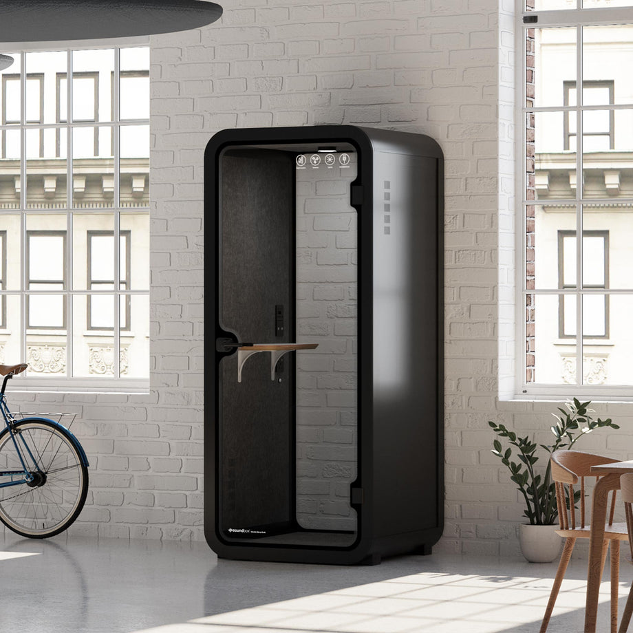 Office Pod Quell Akustyczny Charcoal / No Furniture | Upgraded Device Shelf / Dark Grey