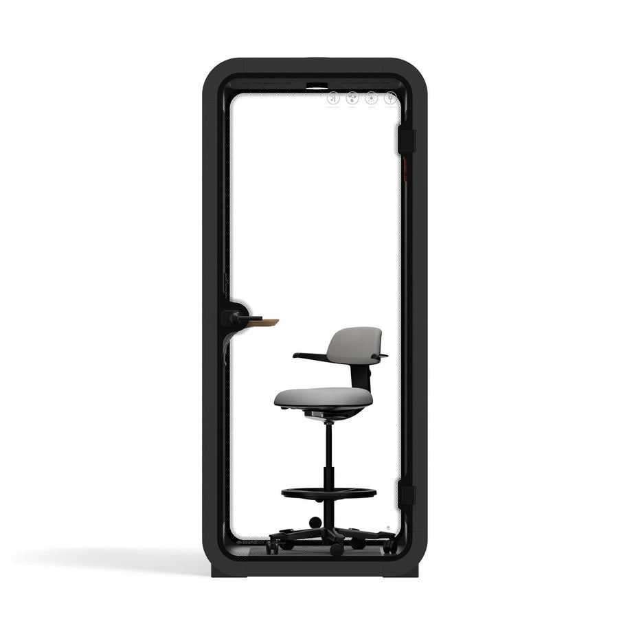 Office Pod Quell Acustico Charcoal / Upgraded Device Shelf / Dark Grey