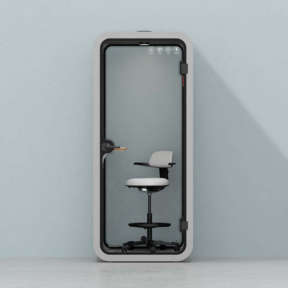 Office Pod Quell Acustico Light Grey / Upgraded Device Shelf / Dark Grey