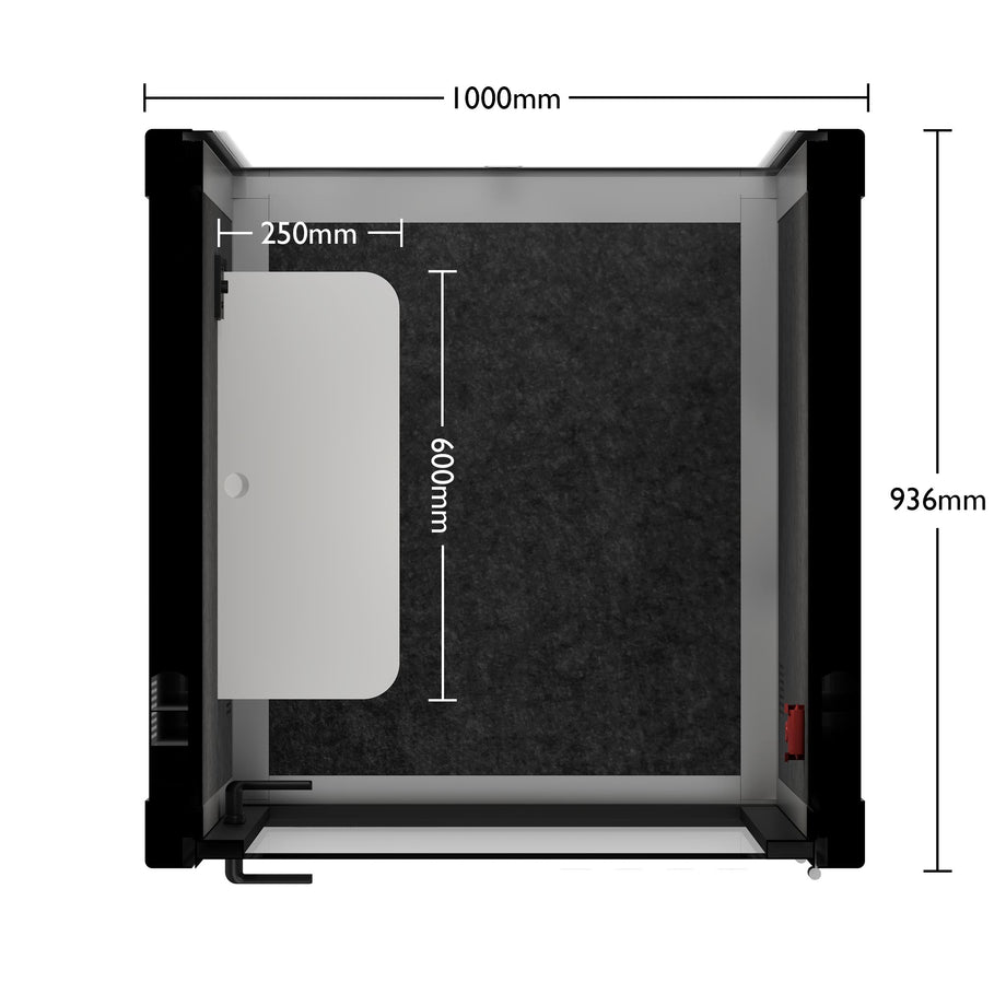 Office Pod Quell+ AcousticLight Grey / No Furniture / Dark Grey