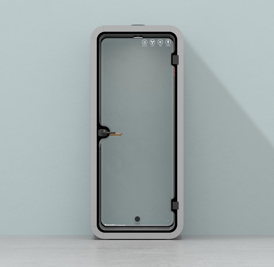 Office Pod Quell Akustyczny Light Grey / No Furniture | Upgraded Device Shelf / Dark Grey