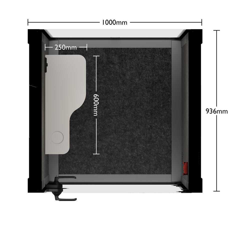 Office Pod Quell Akustyczny Charcoal / No Furniture / Dark Grey