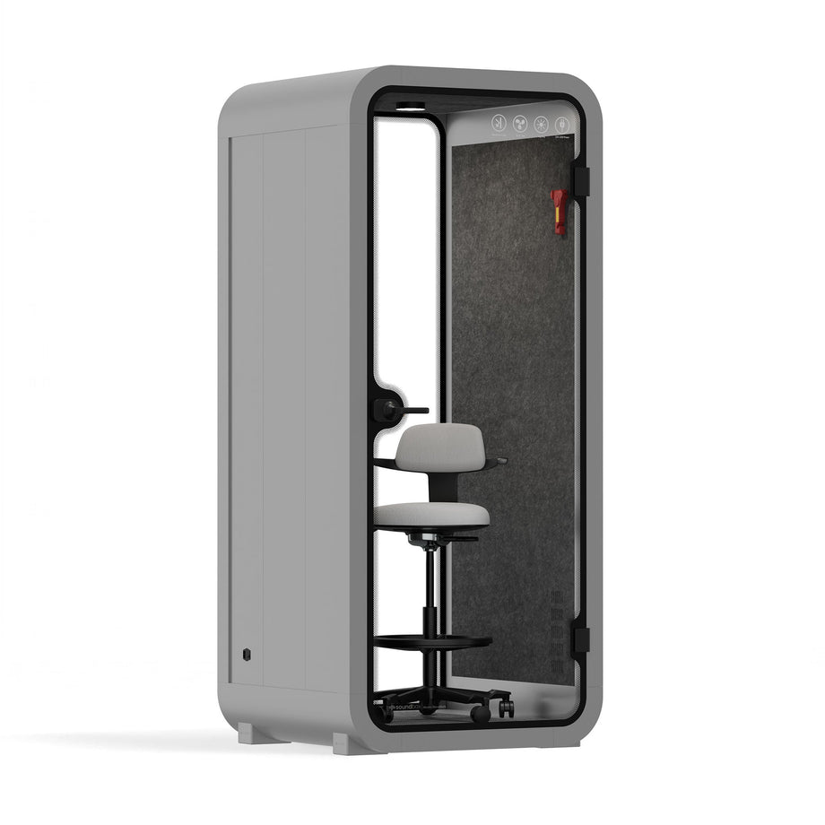 Office Pod Quell Acustico Light Grey / Upgraded Device Shelf / Dark Grey