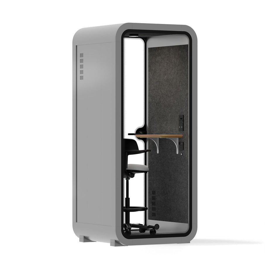 Office Pod Quell Acustico Light Grey / Upgraded Device Shelf / Dark Grey