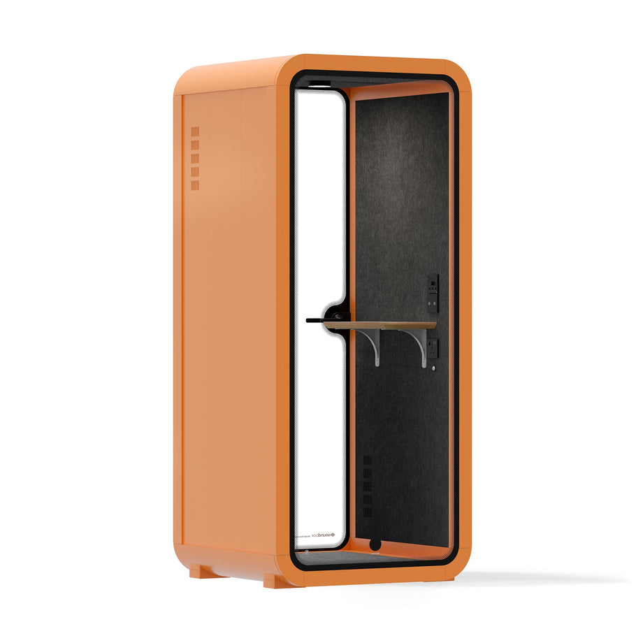 Office Pod Quell Akustyczny Orange / No Furniture | Upgraded Device Shelf / Dark Grey