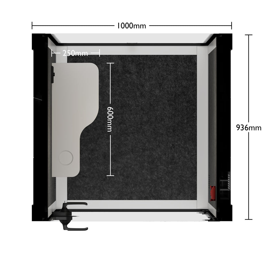 Office Pod Quell Akustyczny White / No Furniture / Dark Grey