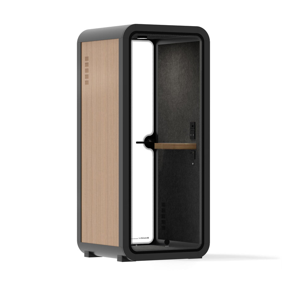 Office Pod Quell Akustyczny Wooden / No Furniture / Dark Grey