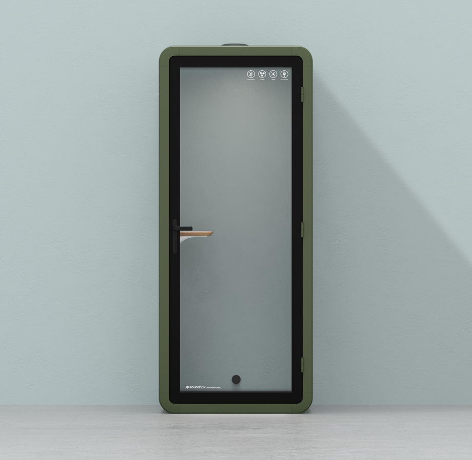 Office Pod Quell+ AcousticGreen / No Furniture / Dark Grey