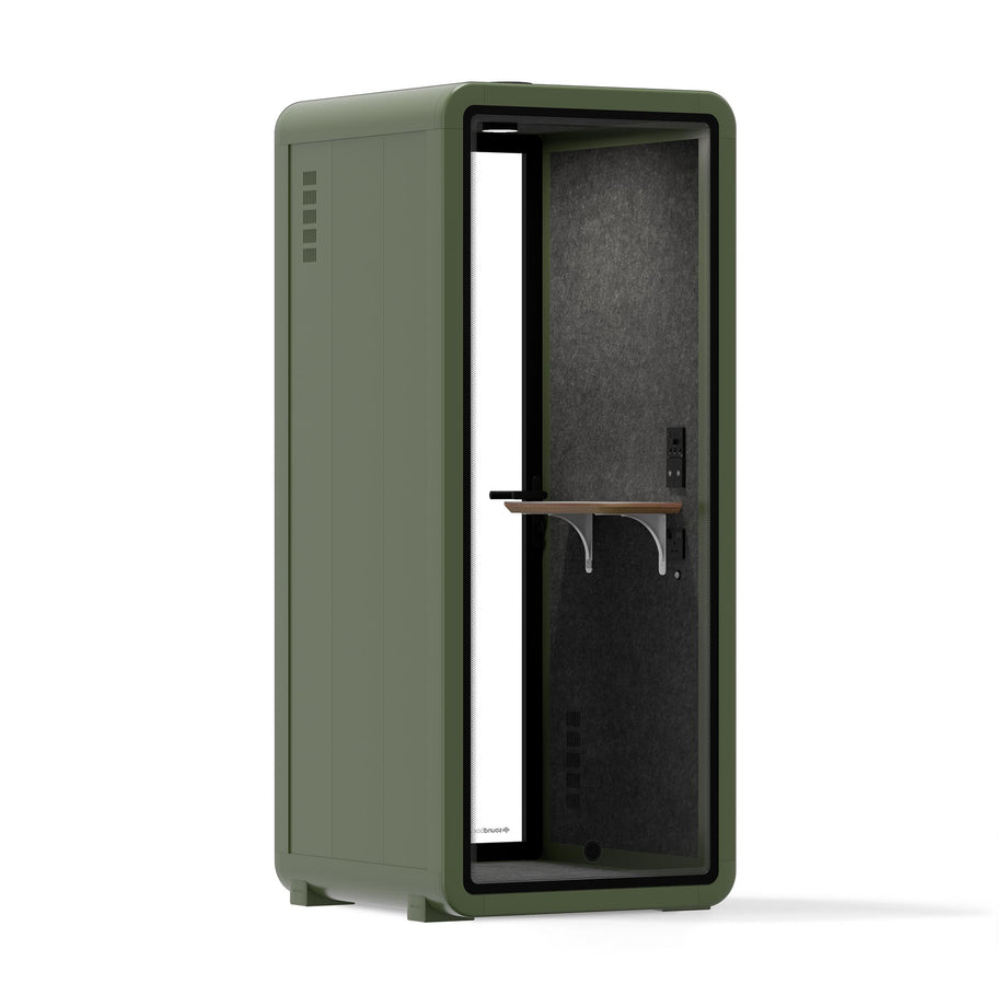 Office Pod Quell+ AcousticGreen / No Furniture / Dark Grey