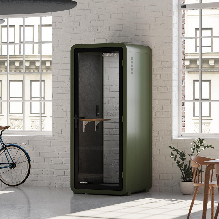 Office Pod Quell+ AcousticGreen / No Furniture / Dark Grey