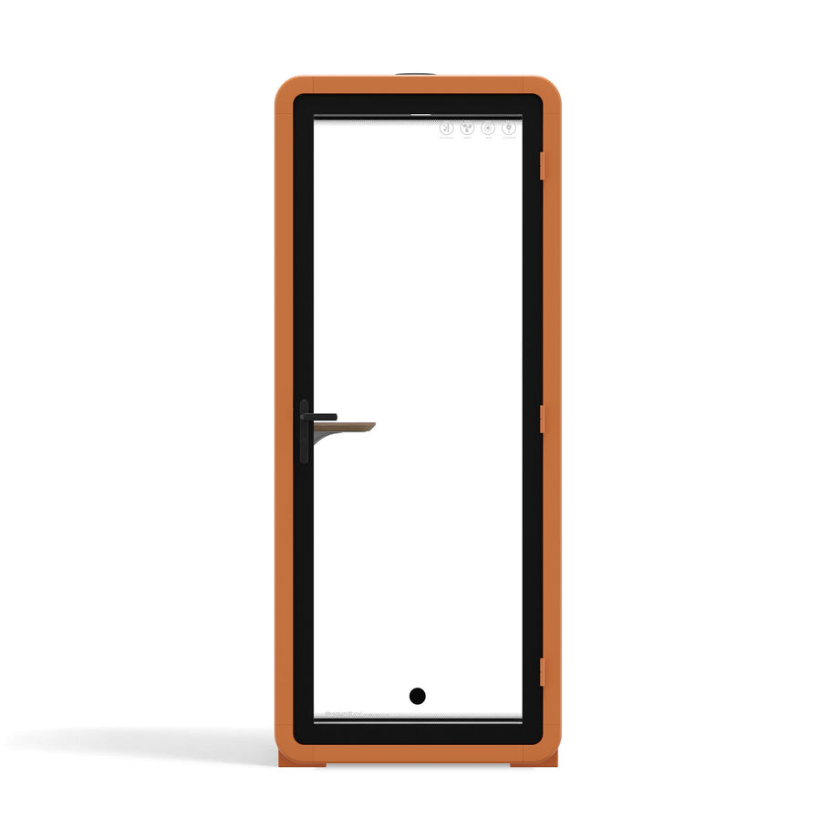 Office Pod Quell+ AcousticOrange / No Furniture / Dark Grey