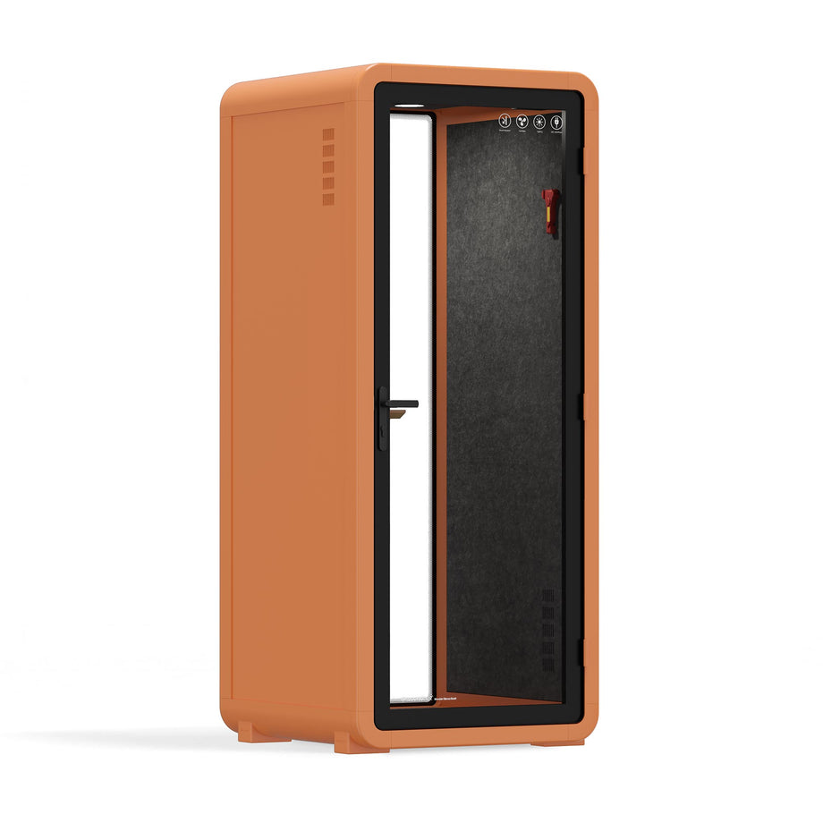 Office Pod Quell+ AcousticOrange / No Furniture / Dark Grey