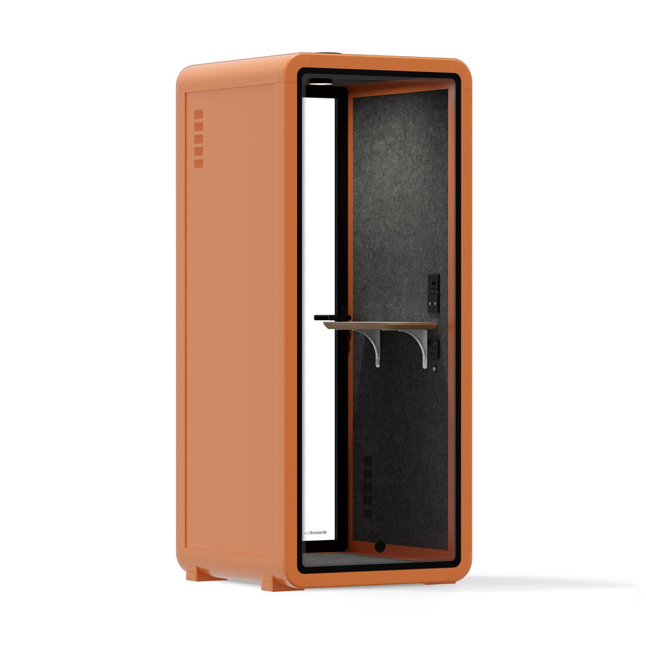 Office Pod Quell+ AcousticOrange / No Furniture / Dark Grey