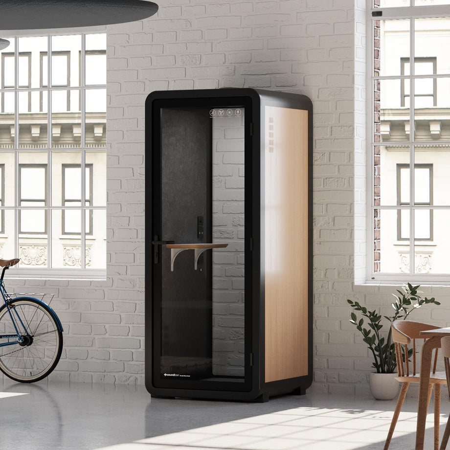 Office Pod Quell+ AcousticWooden / No Furniture / Dark Grey