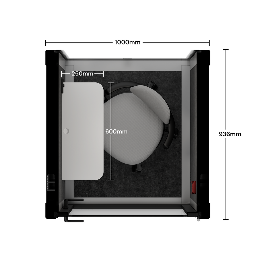 Office Pod Quell FlexLight Grey / Dark Grey / With Furniture