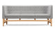 Mayor Style - Mayor Style - Mayor Style Three Seater Sofa, Light Gray Wool and Ash - Image 1