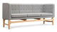 Mayor Style - Mayor Style - Mayor Style Three Seater Sofa, Light Gray Wool and Ash - Image 2