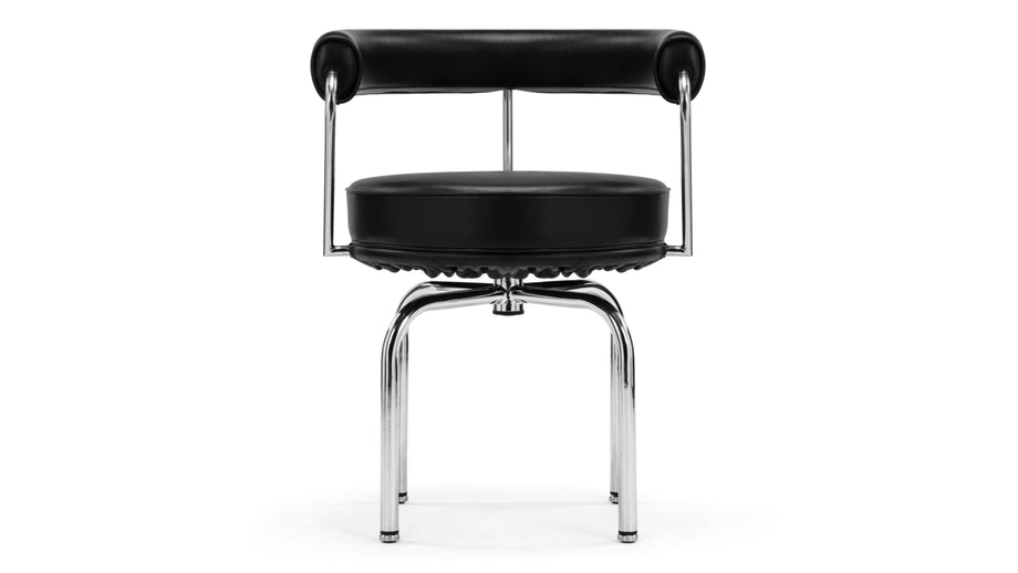 CorbusierCorbusier - Corbusier Swivel Chair, Midnight Black Premium Leather