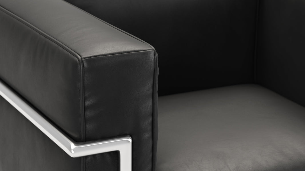 CorbusierMidnight Black Premium Leather