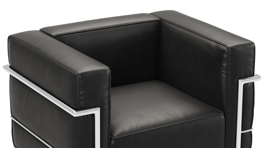 CorbusierMidnight Black Premium Leather