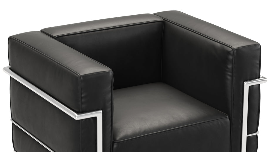 CorbusierMidnight Black Premium Leather