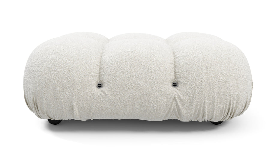 Bellini OttomanWhite Boucle