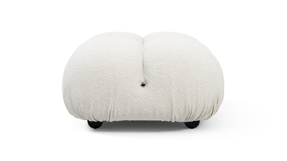 Bellini OttomanWhite Boucle