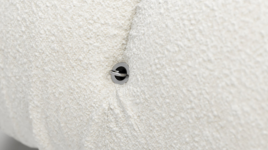Bellini OttomanWhite Boucle