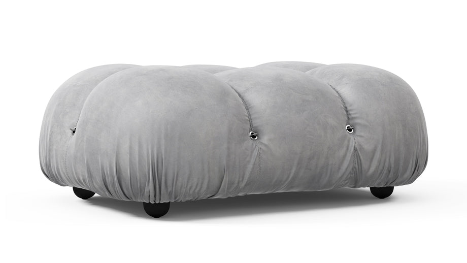 Bellini OttomanLight Gray Velvet