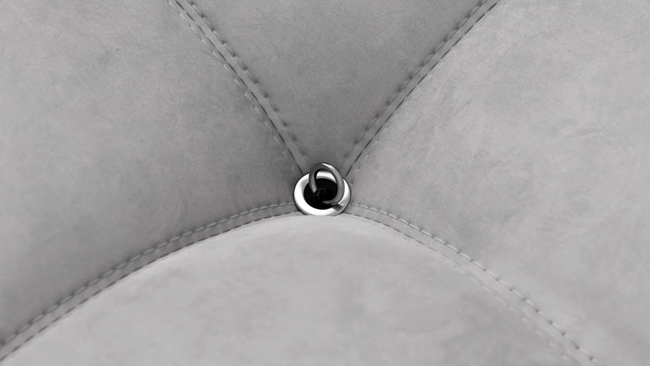 Bellini OttomanLight Gray Velvet