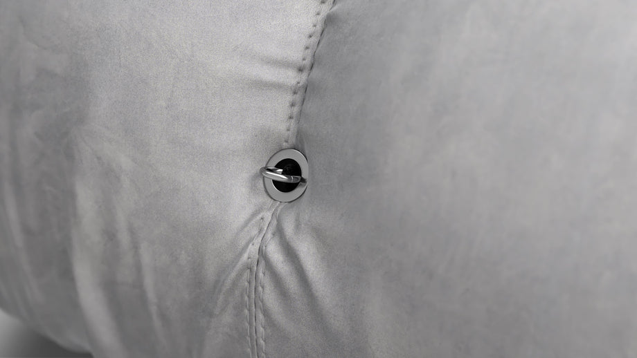 Bellini OttomanLight Gray Velvet