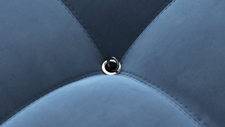 Bellini OttomanAegean Blue Velvet