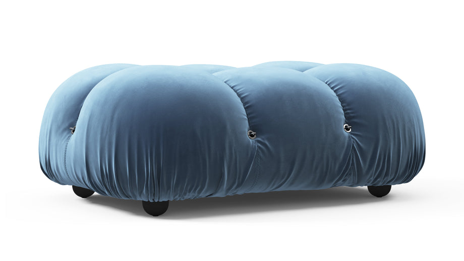Bellini OttomanAegean Blue Velvet