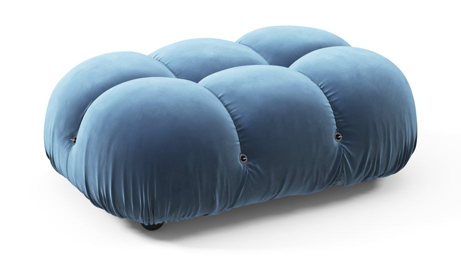 Bellini OttomanAegean Blue Velvet
